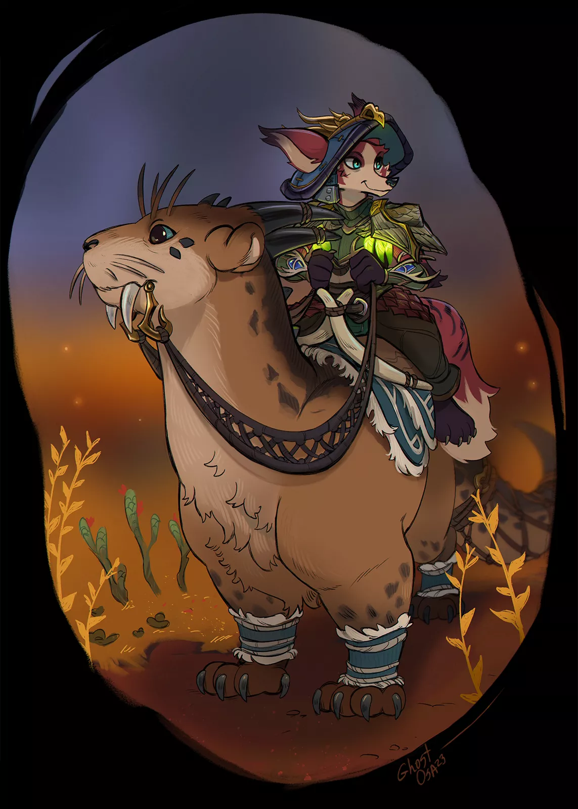 One more vulpera (by me). I just love drawing otters and foxes too much T_T