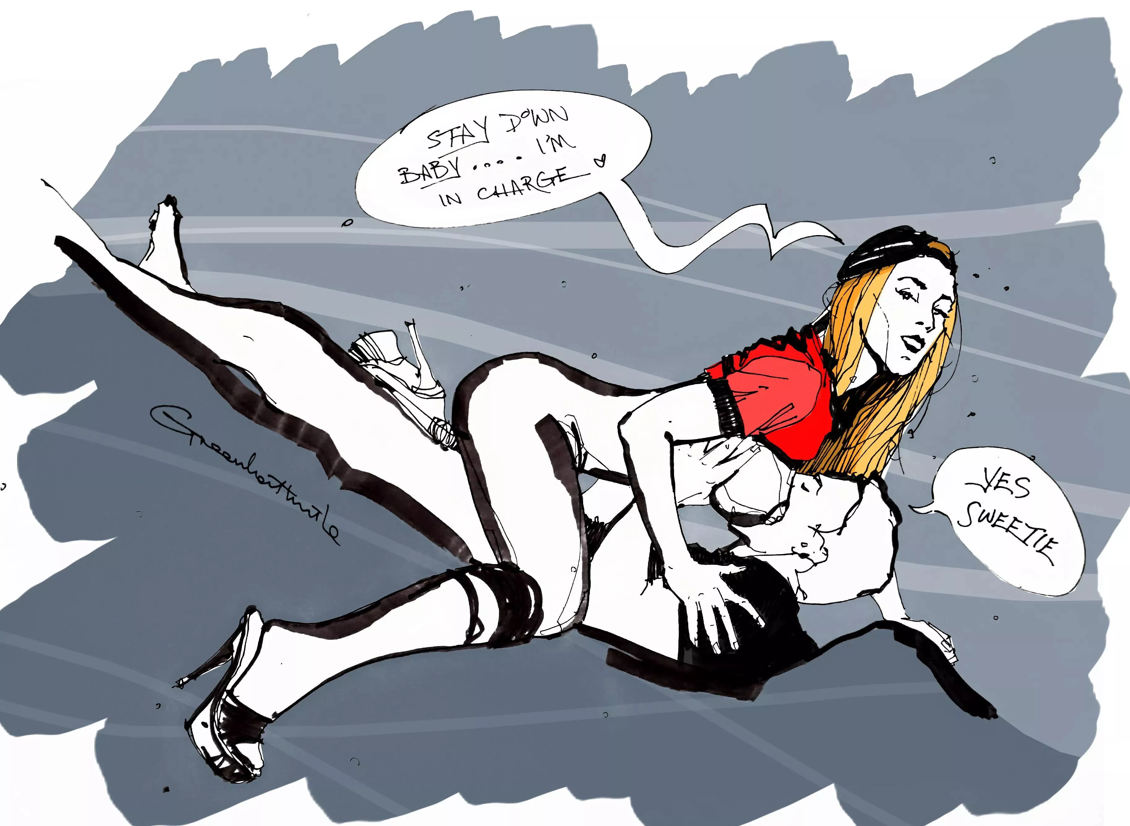 Stay down baby, I'm in charge! [OC]