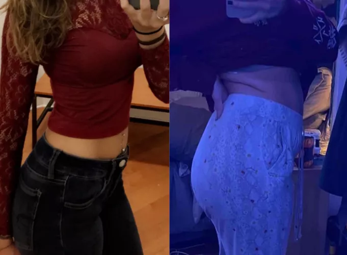 Stomach isn’t so tiny & flat anymore and a back roll has taken place 🤭