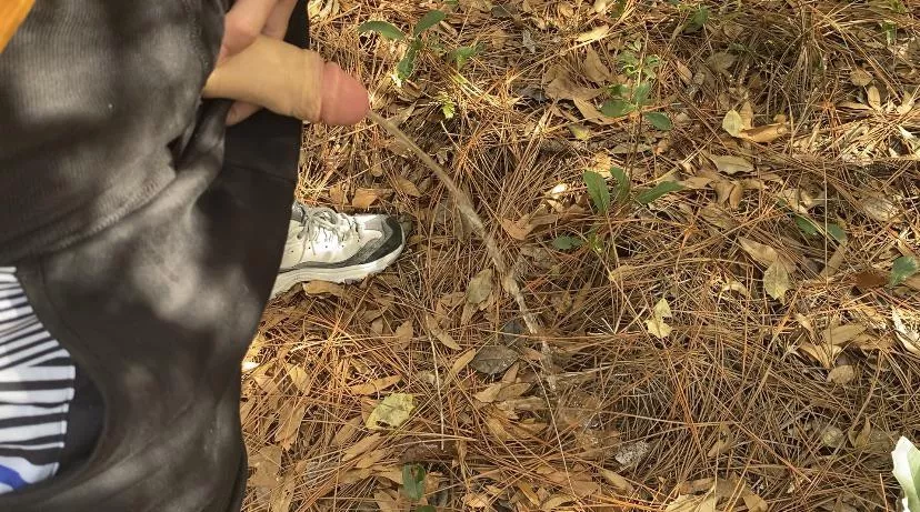 A quick leak on the trail