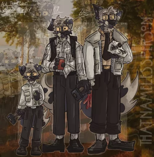 Different timelines in Glenns life! :] -art by me-