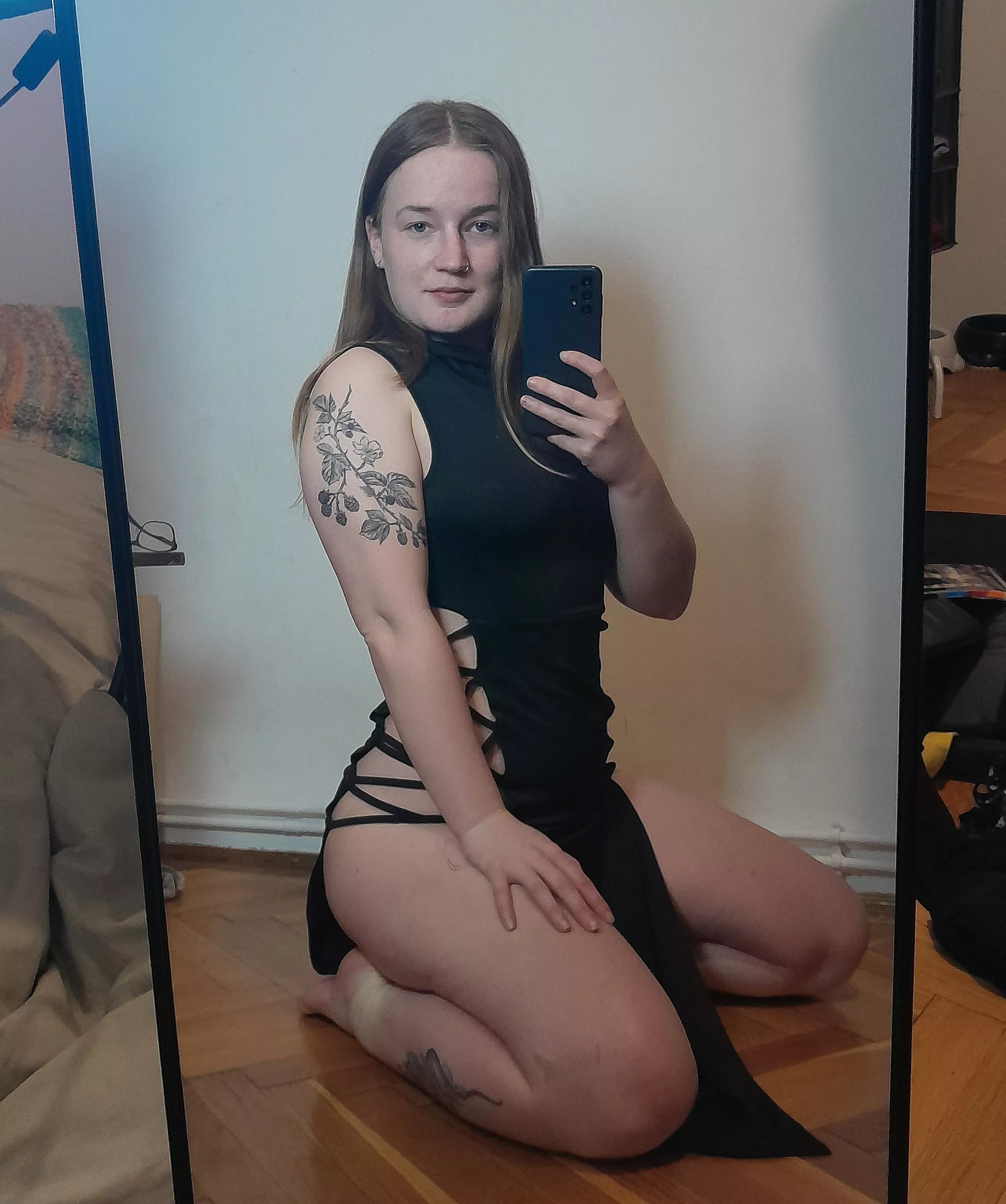 First time trying on this dress after getting my new tattoo
