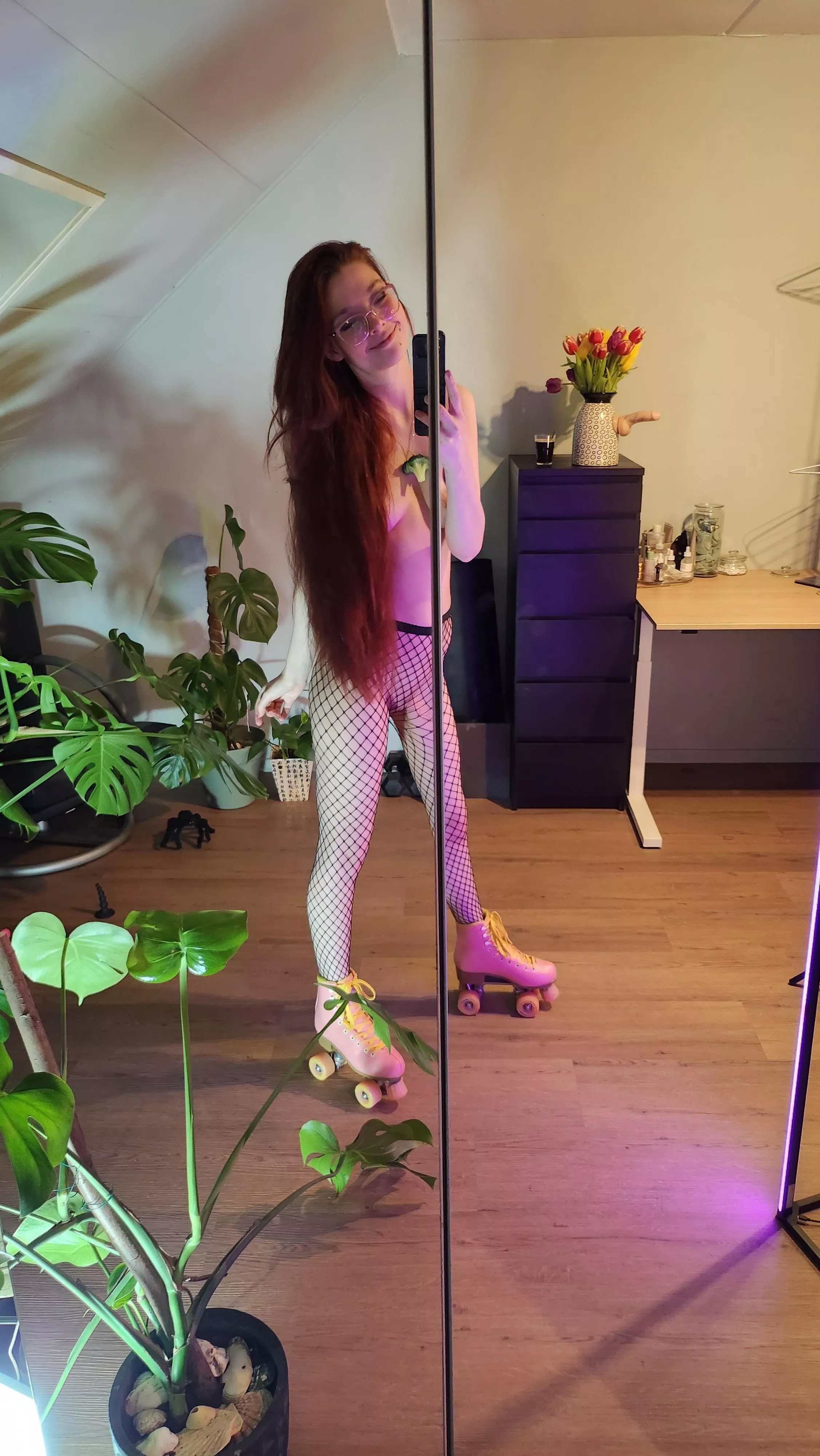 Glasses and rollerskates