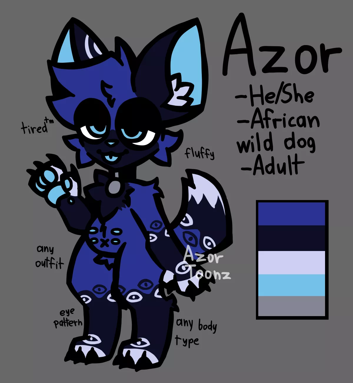 heres a basic ref of my new fursona, might do little changes(art by me)