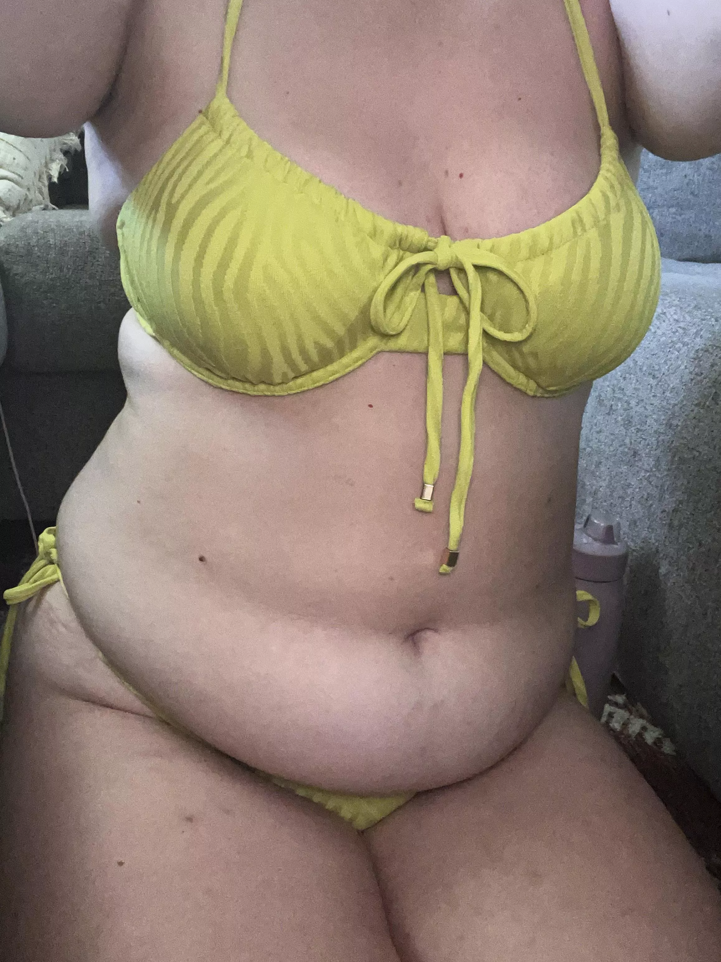 Is my belly getting too big for this bikini?
