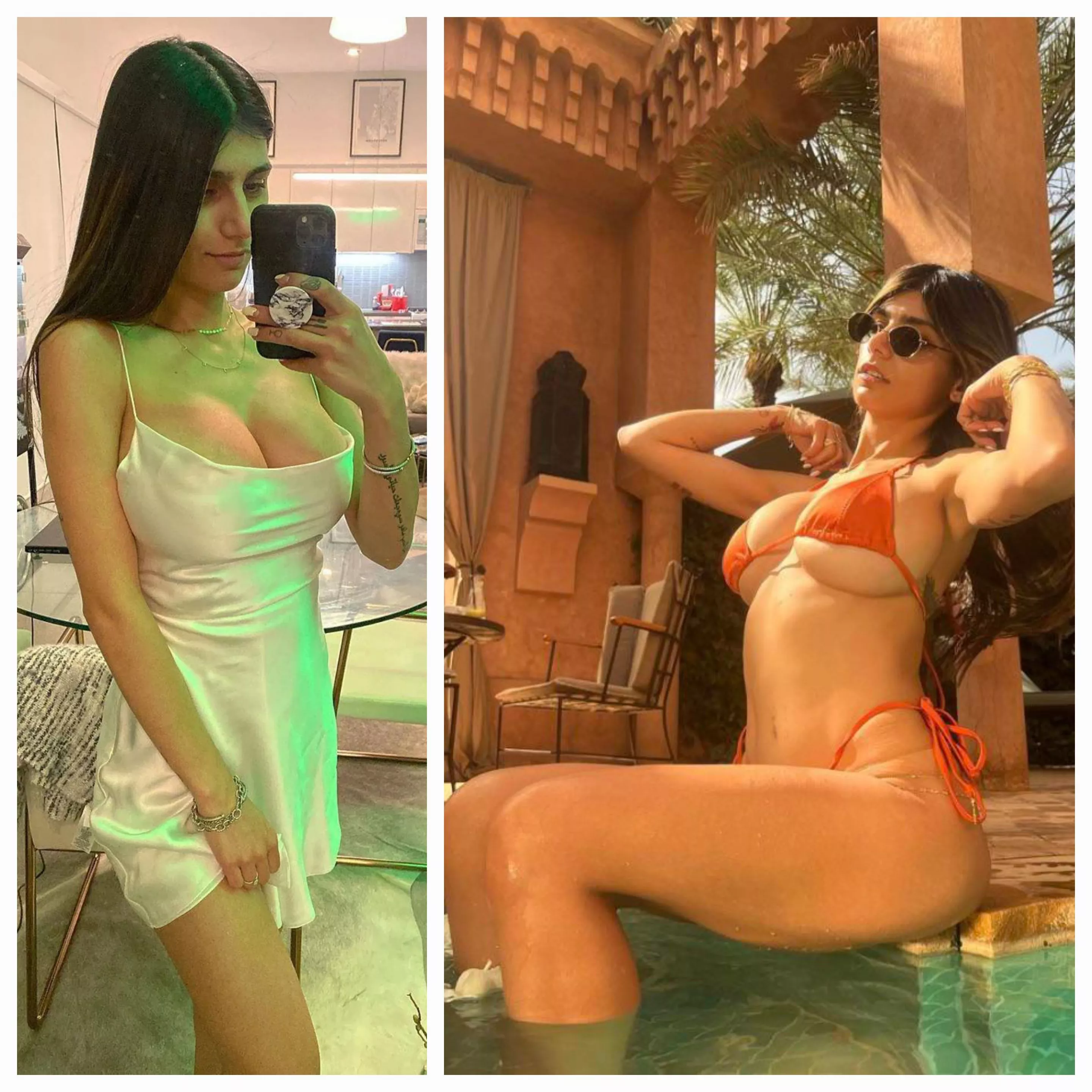 Mia Khalifa has me throbbing uncontrollably, need a bi bud to make me goon for her