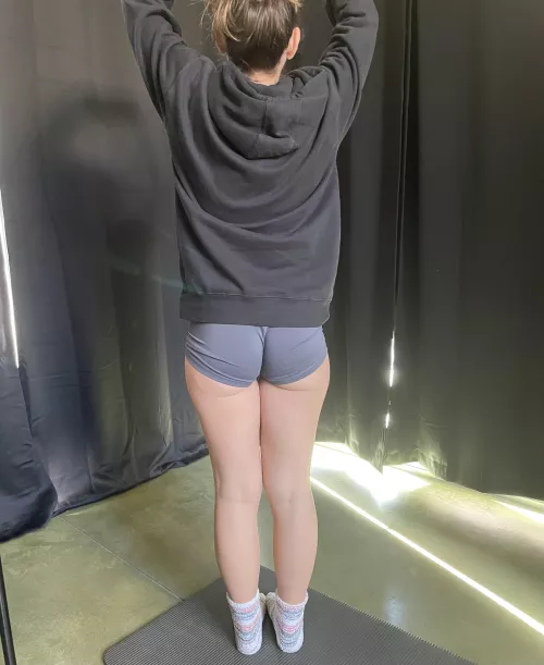 My yoga shorts always end up like this ☺️