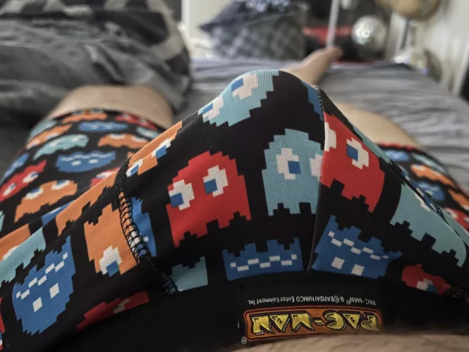Pac-man morning wood. I’m so fucking hard.