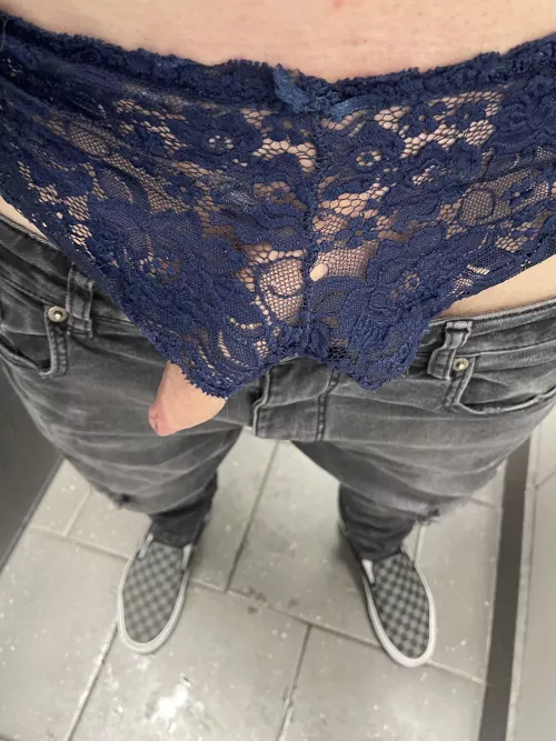 Went out with my wife’s panties on under my jeans..