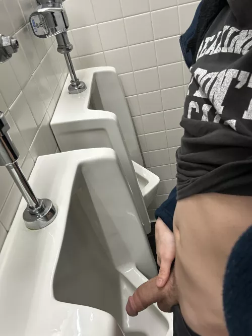 Would you take the urinal next to me?