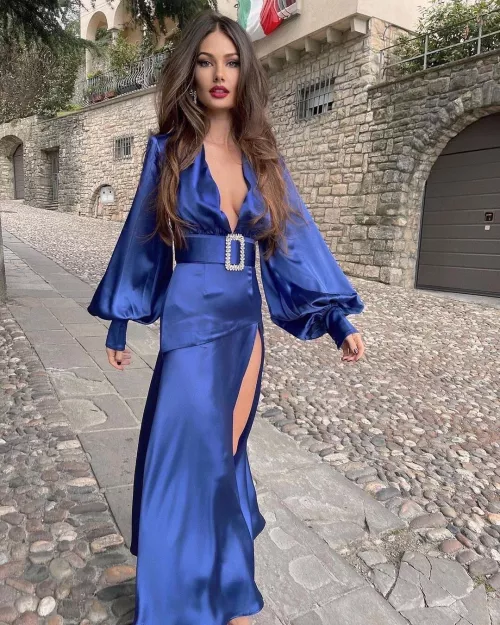blue satin