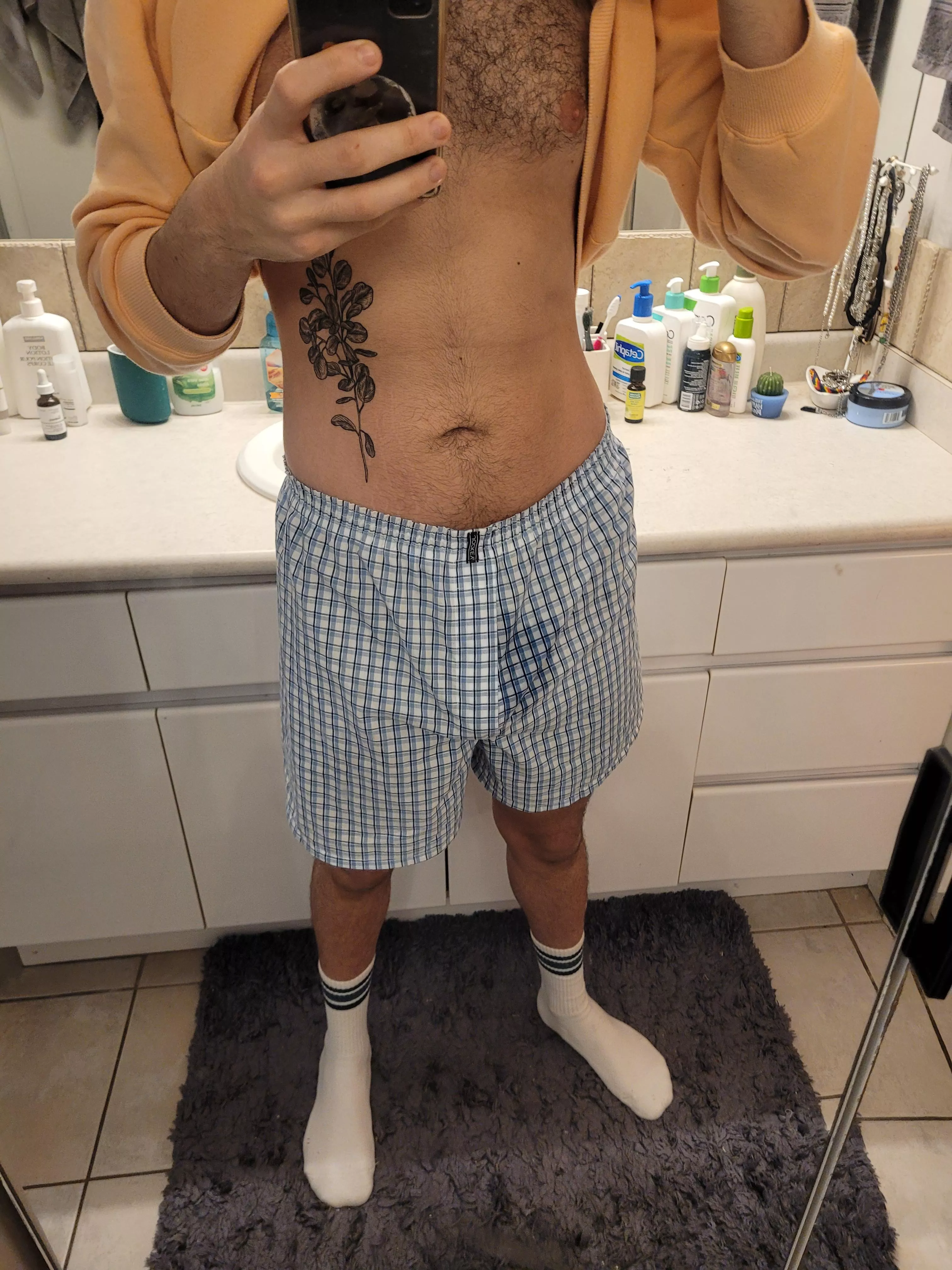 came in my boxers this morning