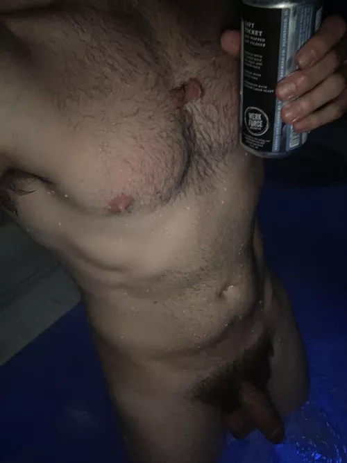 Enjoying the hot tub this evening. Happy Friday!