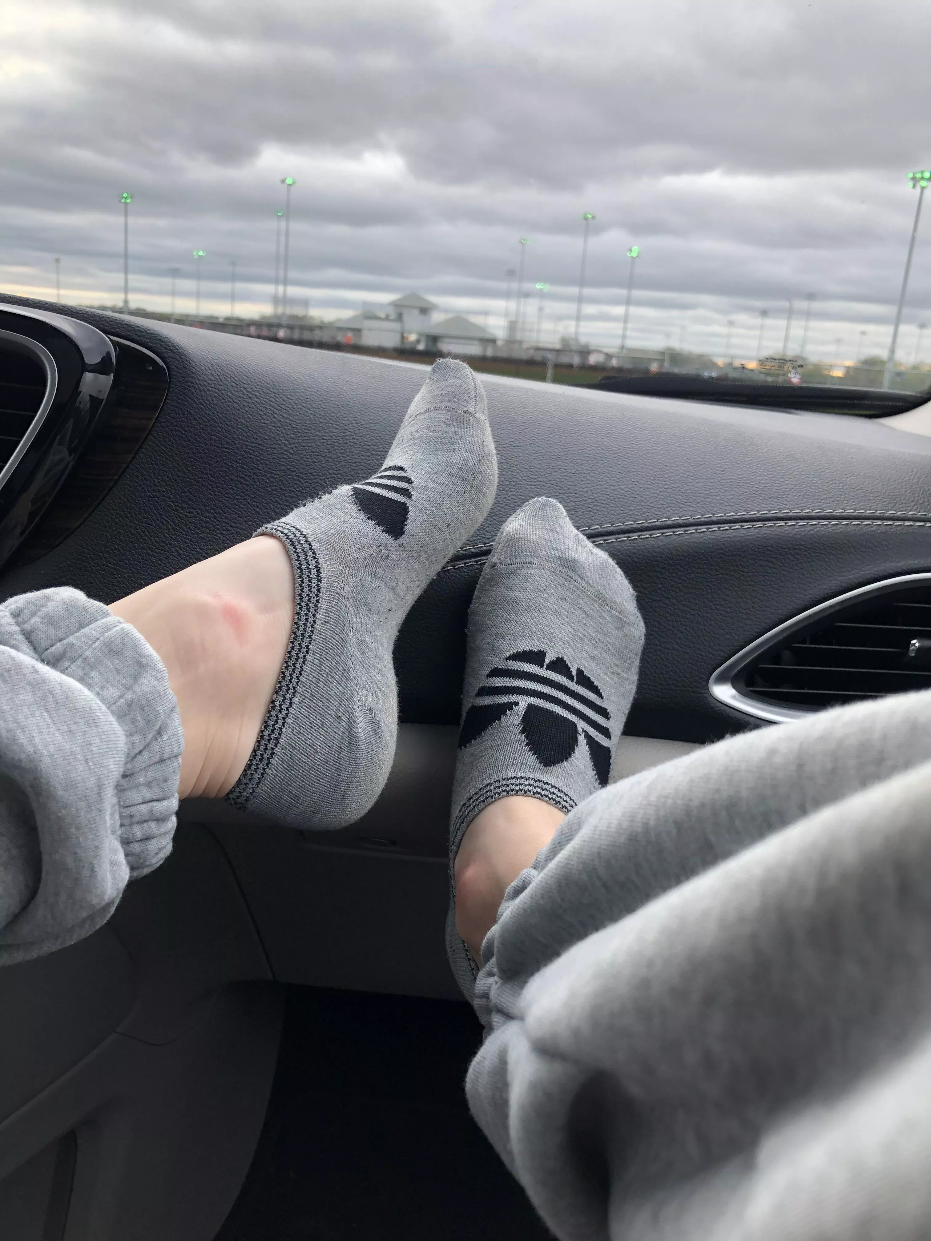 Feet staying cozy in these socks on a cold rainy day