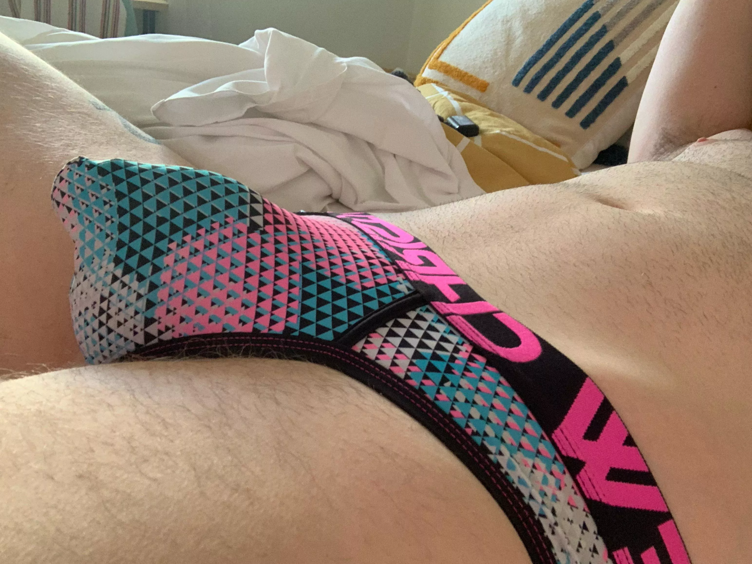 Morning wood in my favorite jock. What do you think?