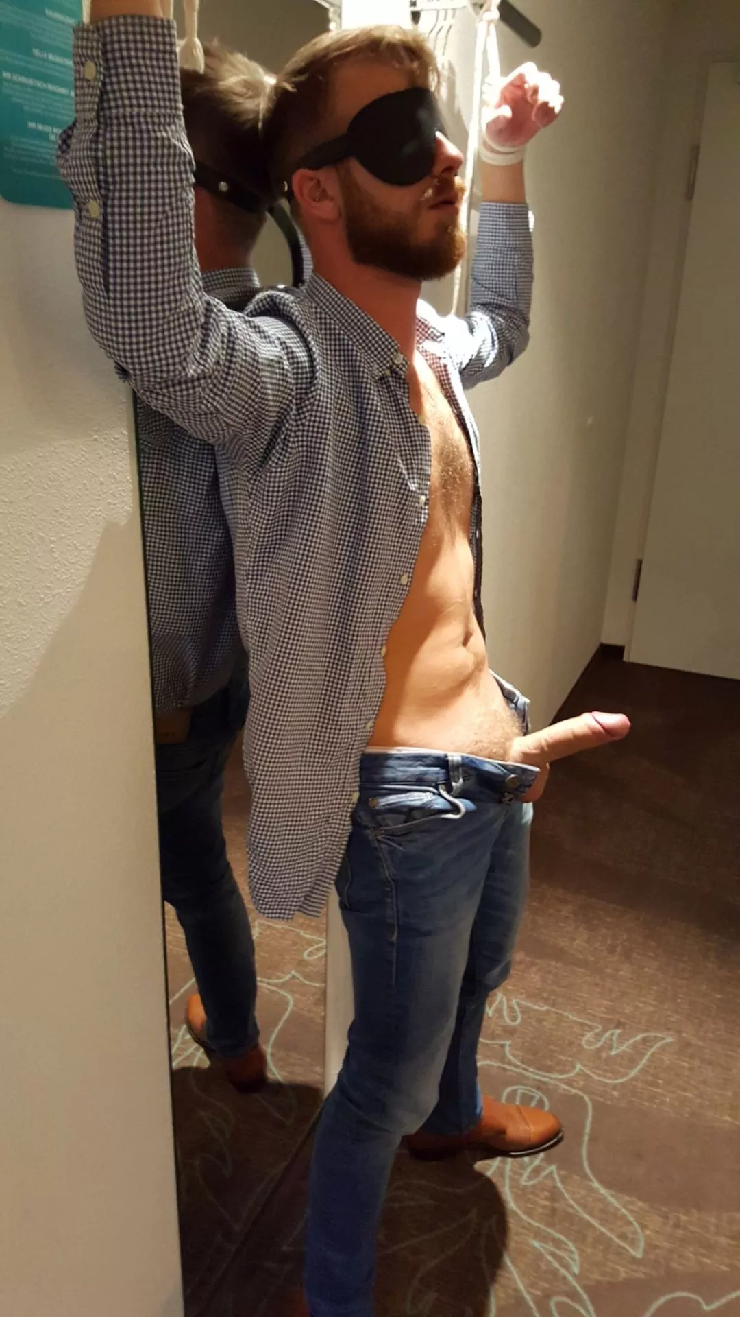 Tied Up. Blindfolded. Rock Hard. *