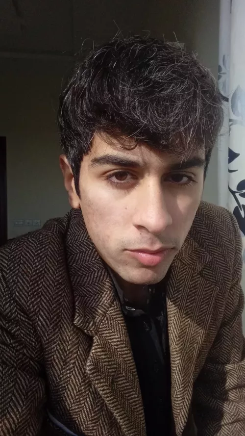 wearing my grandad old vintage coat