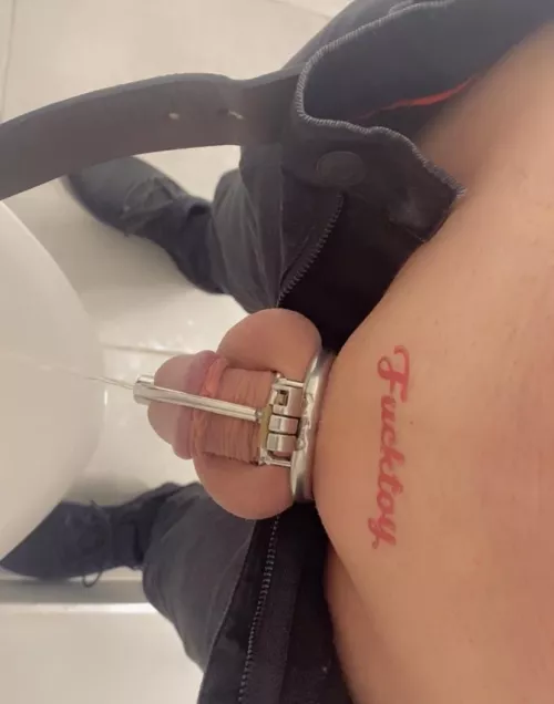 When you are hoping someone sees at a public urinal