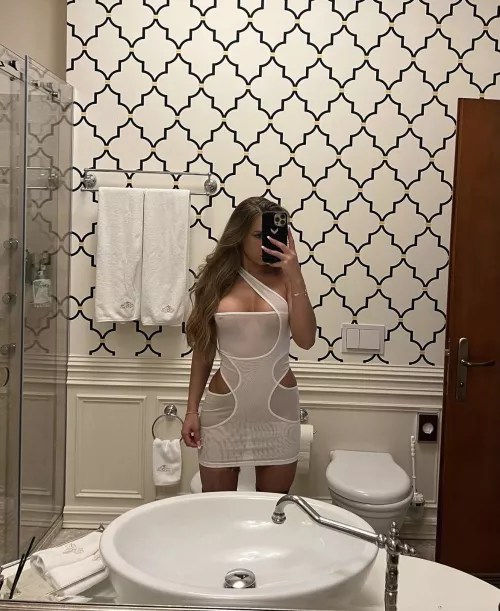 White see through dress