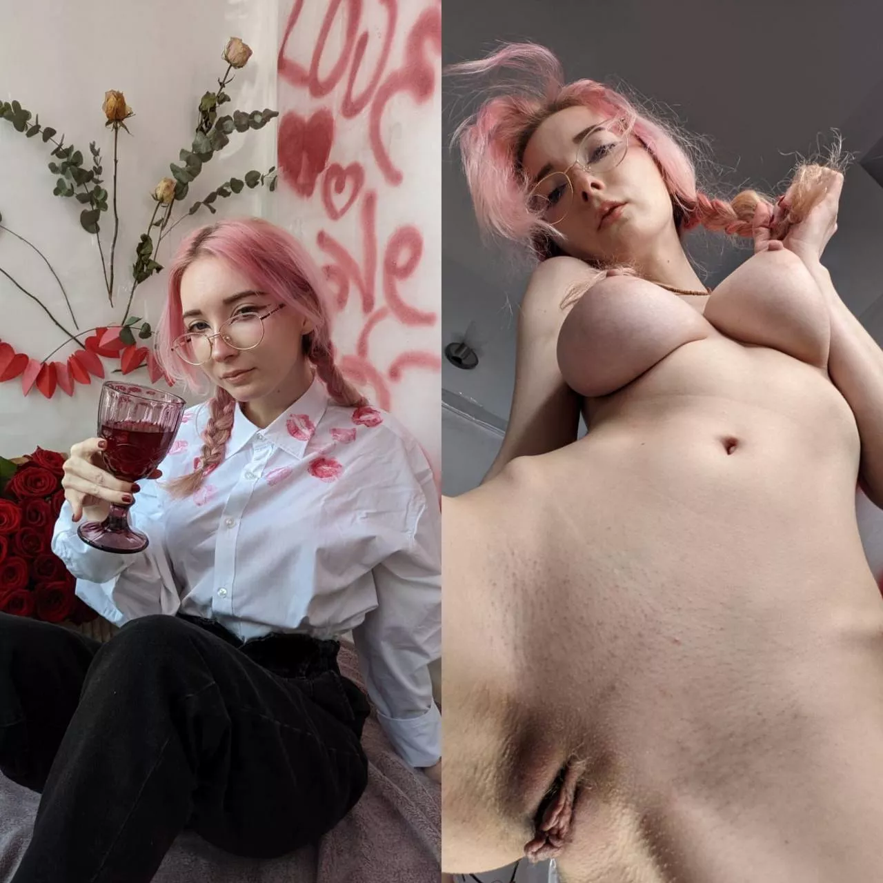 A glass of wine turned slut mode ON