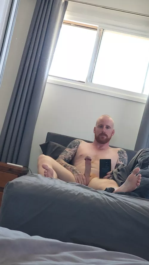 Any love for my ginger boy dick 🤗😂 love having a big mirror opposite my bed, makes mornings so much better 🤭