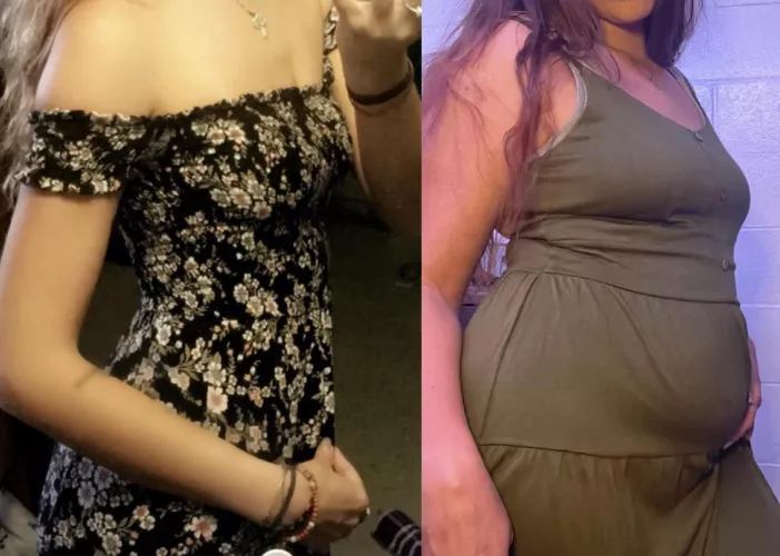 Can’t believe how big my gut has gotten with an extra 40lbs added to my once tiny figure