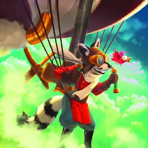 Check out this Racoon explorer! This is one of the cards from our upcoming animal fantasy game.