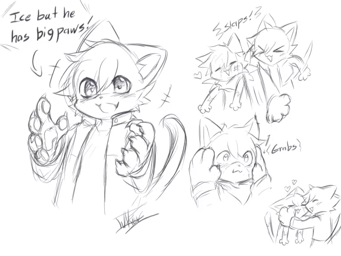 Fren drew me with bappy paws! (Art by Waker6081)