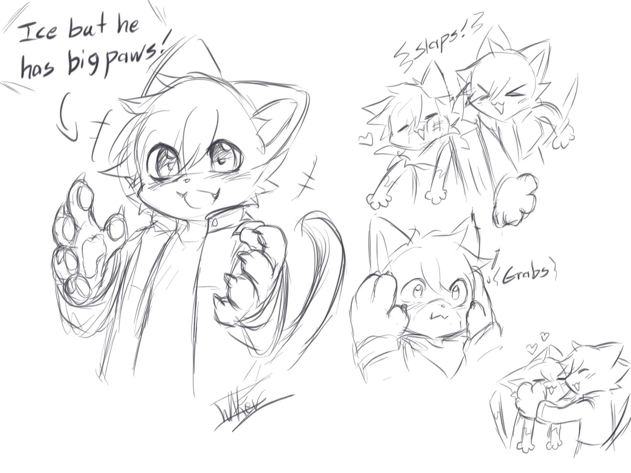 Fren drew me with bappy paws! (Art by Waker6081)