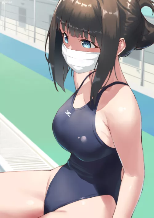Hassu Wearing Mask in the Poolside [SSSS Gridman] (Jonsun)