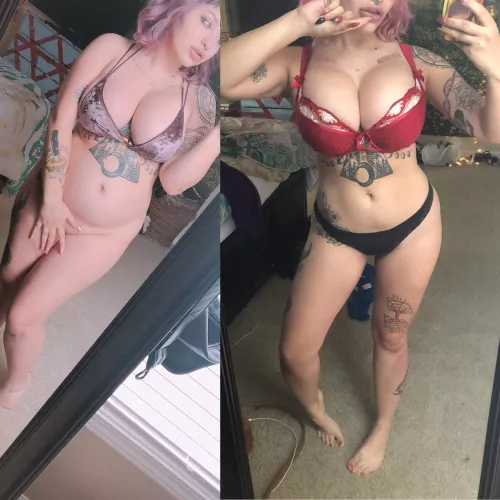 I stopped gaining weight in April, this is the result of 3 months of normal eats. still thicc π maybe more generic bimbo tho..