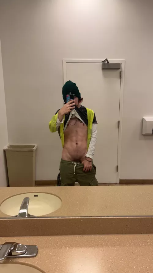 In the public bathroom at work, shhh 🤫