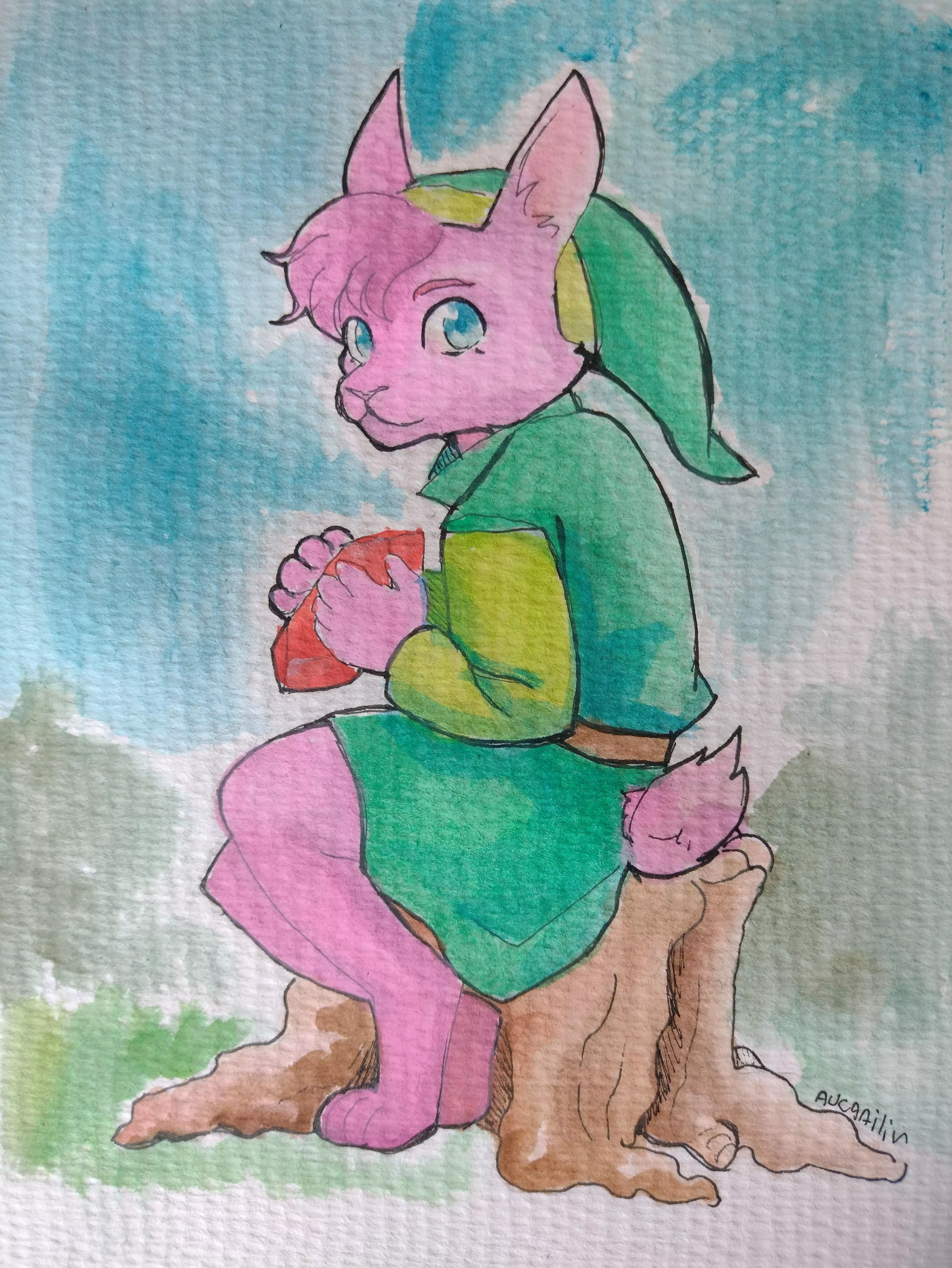 link bunny (a link to the past fan art)