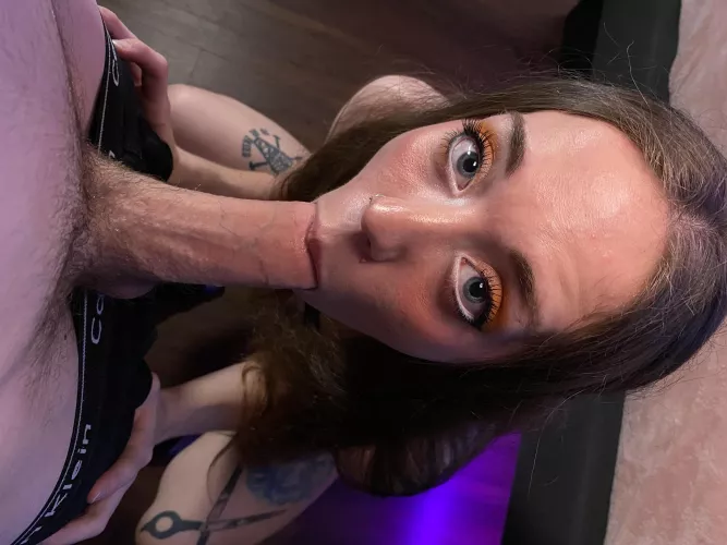 Look deep into my eyes as you feel my throat