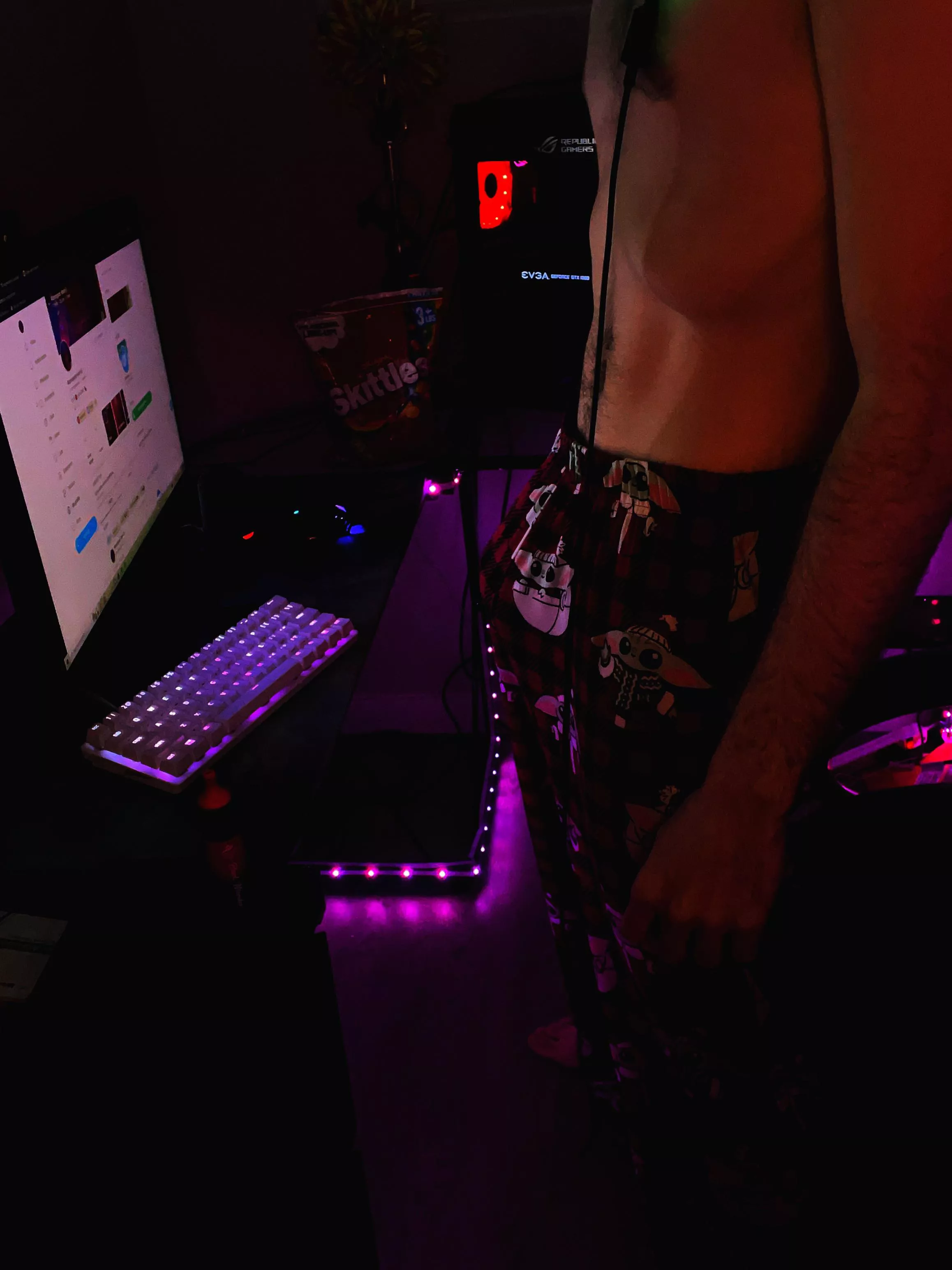 Purple lights Pjs tight