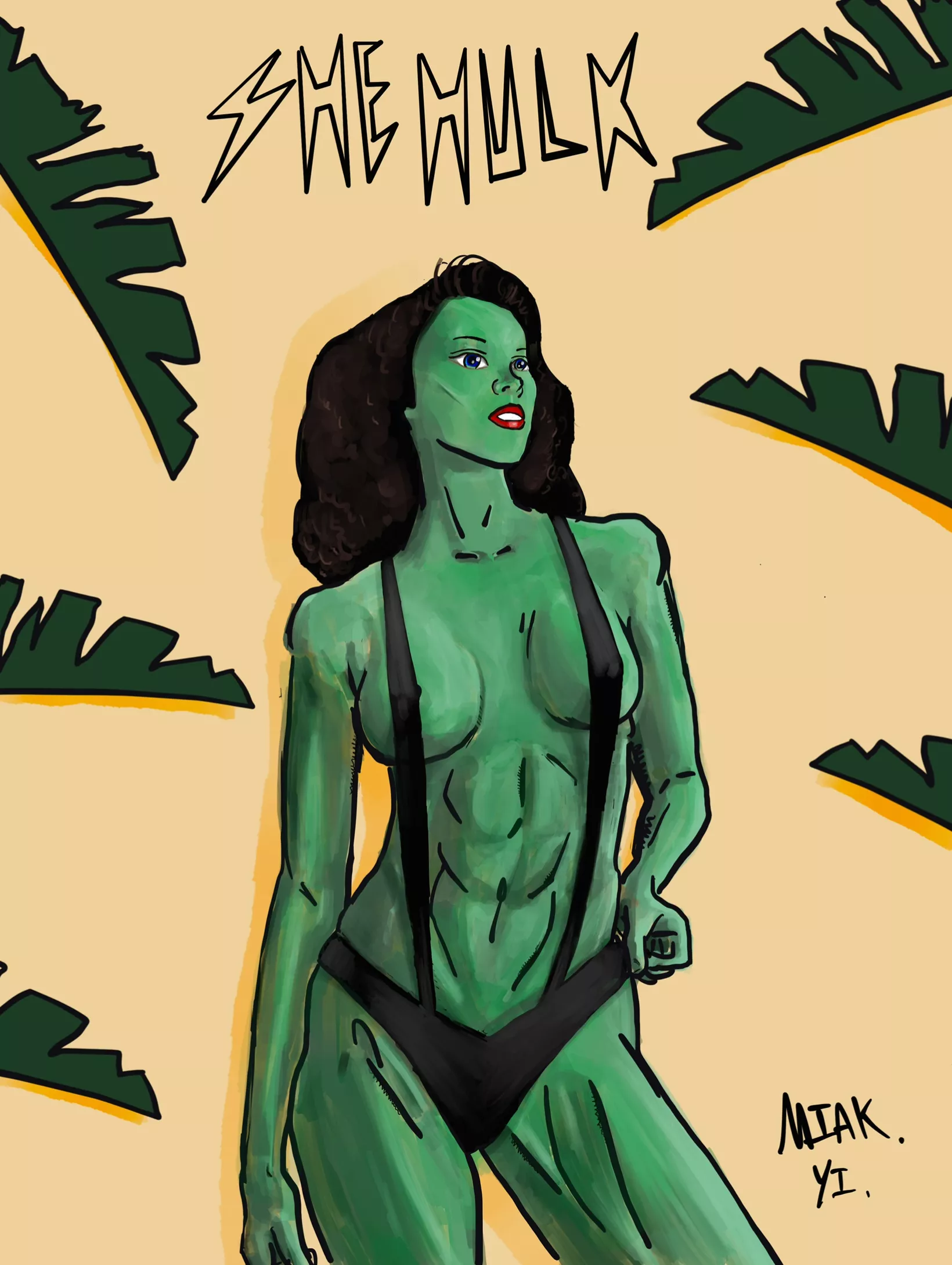 She-Hulk bikini oc. (Miak) [Marvel]