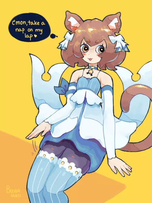 take a nap on his lap