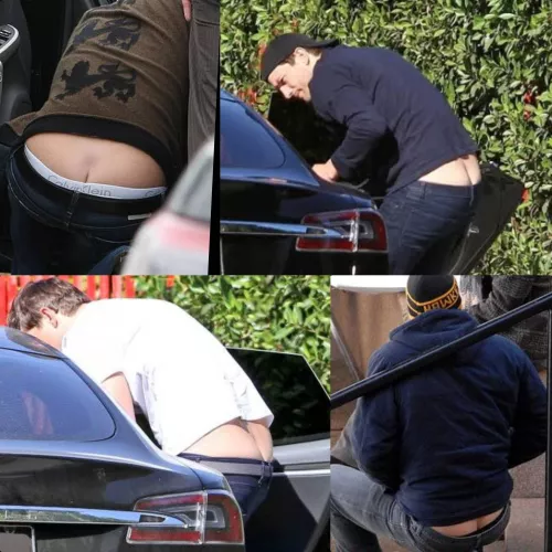 Ashton Kutcher's permanently exposed buttcrack