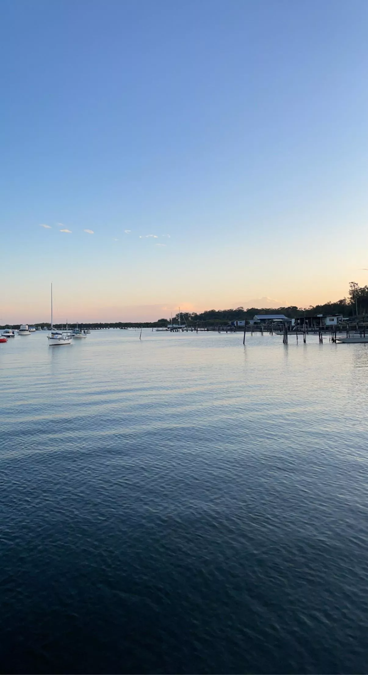 Beautiful sunset at the marina next to the beach