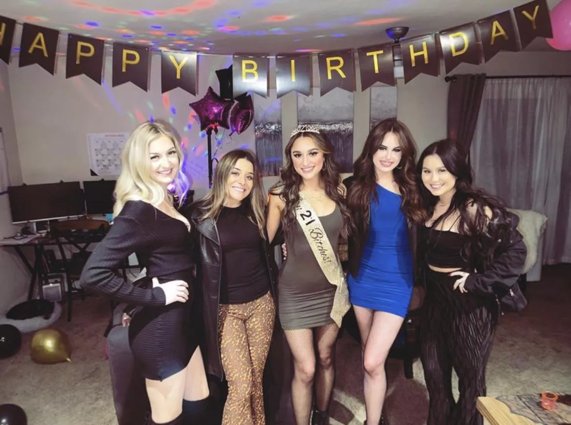 Birthday girl and her birthday bitches