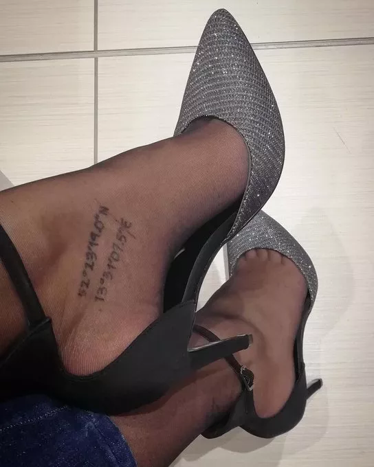 Evening sparkly heels