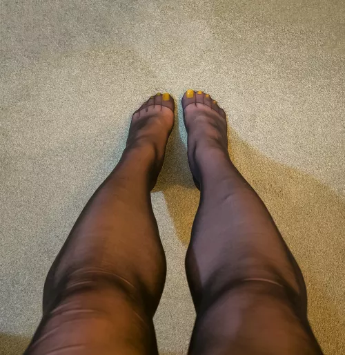 I put my feet in your lap, hoping youd play with them 🥵🥵