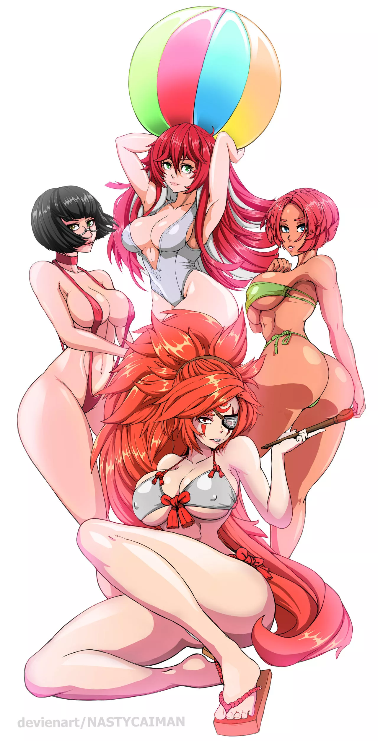 Jack-O, Giovanna, I-No and Baiken (Nastycaiman)