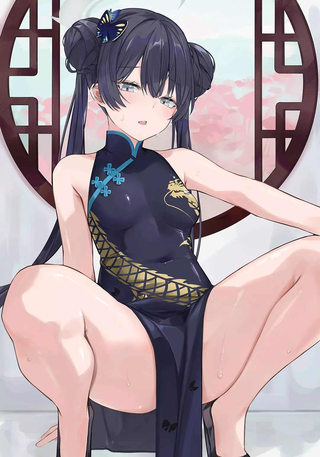 Kisaki's lewd pose.