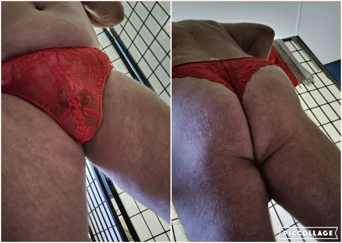 My sissy hubby was told it is valentine's week and to dress