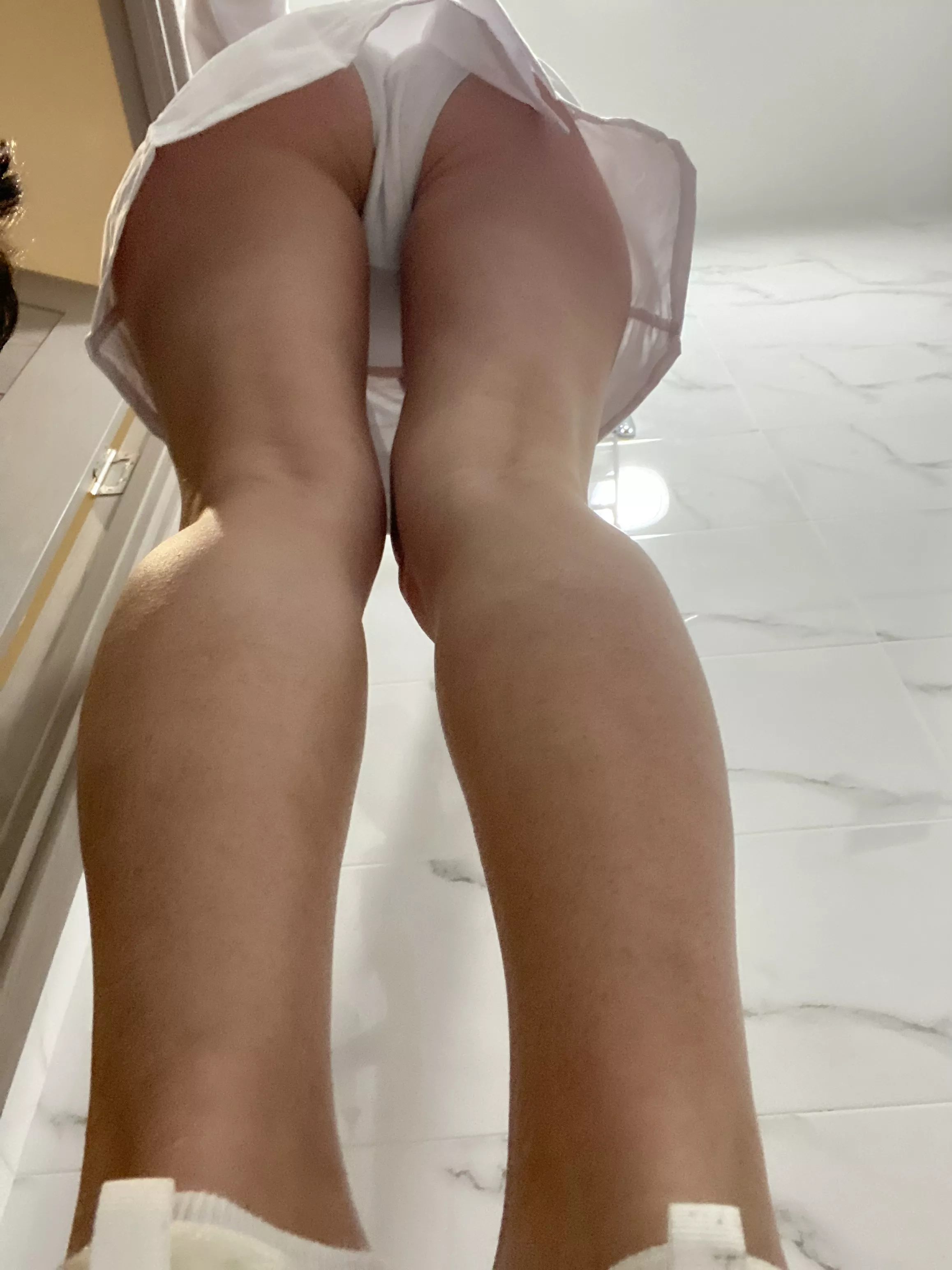 Petite nurse upskirt
