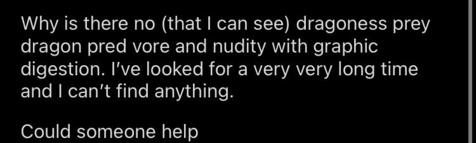 {request} werid question problem