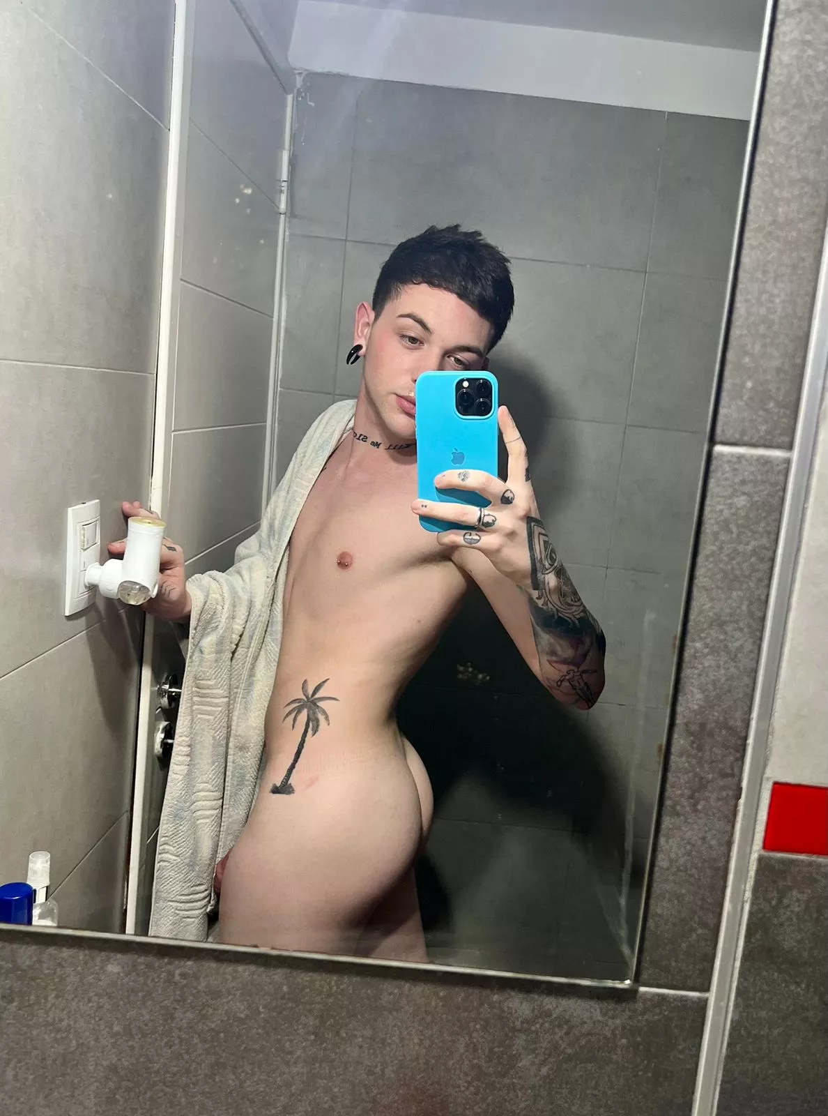 Shower after training. Do you want to stay here?