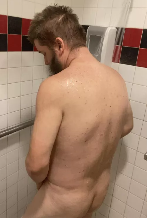 Showering at the gym. Would you join me?