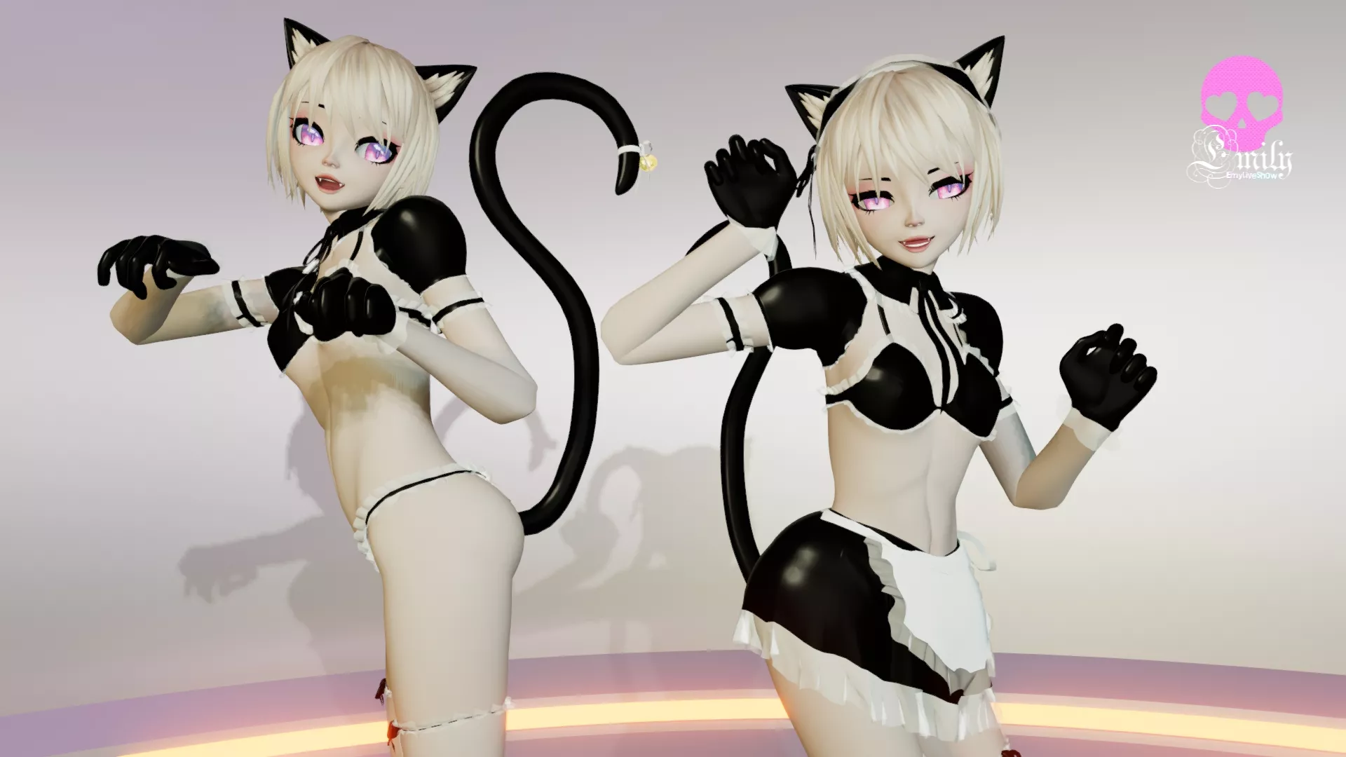 We have a surprise for you 😋 Come to us and guess who is the real Emy and who is the naughty girl who would like me to fuck her 😈🥵💦 https://chaturbate.com/emyliveshow